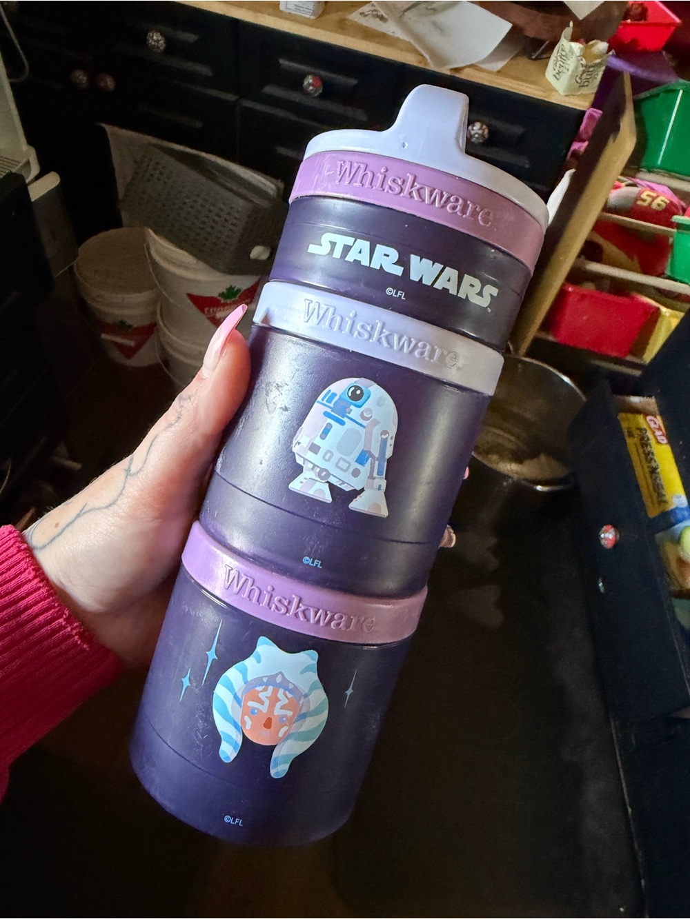 Star Wars Purple R2-D2 whiskware snack stacker